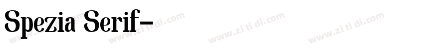 Spezia Serif字体转换